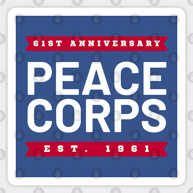 Peace Corps 61st Anniersary Sticker by e s p y